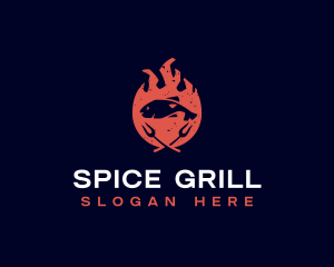 Seafood Fish Grill logo design