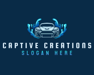 Auto Car Cleaning Logo