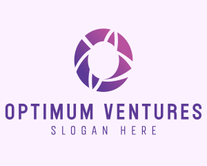 Modern Purple Letter O logo design