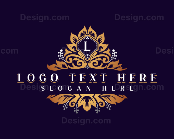 Elegant Floral Shield Logo