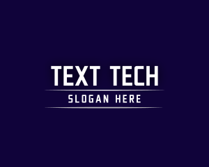 Cyber Technology Text logo design