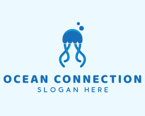 Ocean Blue Jellyfish logo