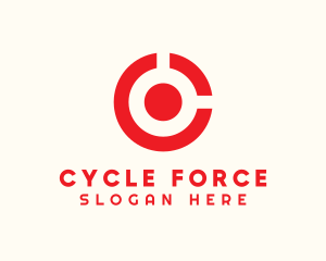 Target Circle Letter C logo design