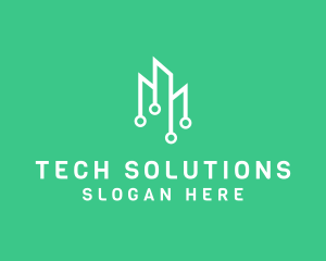 Data Tech Building logo design