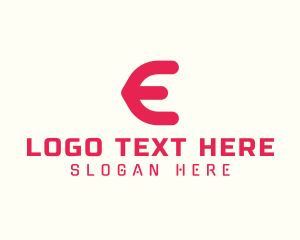 Technology Arrow Letter E Logo