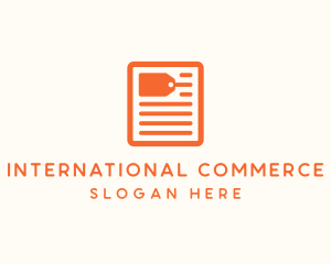 Shopping Tag Document logo design