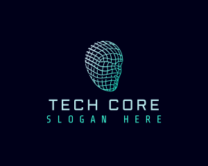 Cyber Tech Head logo design