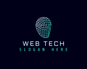 Cyber Tech Head logo design