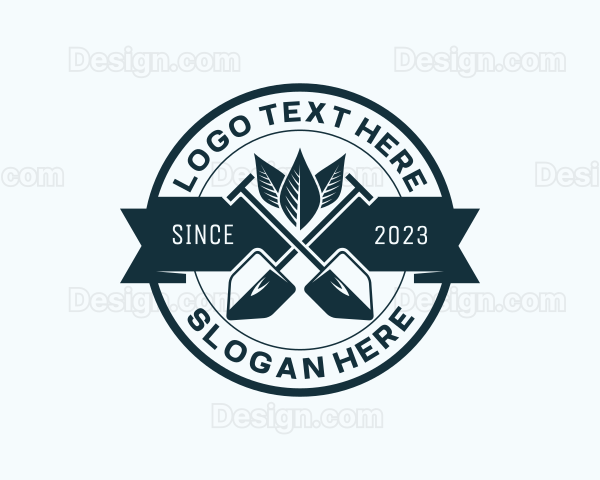 Landscaping Shovel Gardener Logo