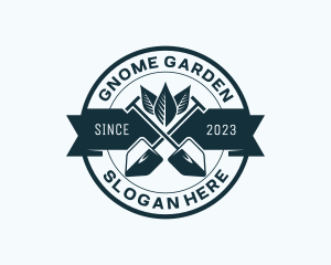 Landscaping Shovel Gardener logo design