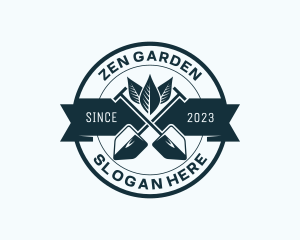 Landscaping Shovel Gardener logo design