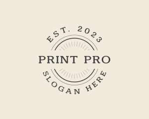 Publisher Printing Stamp logo design