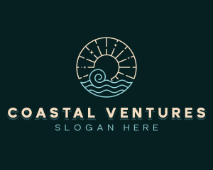 Sea Costal Wave logo design