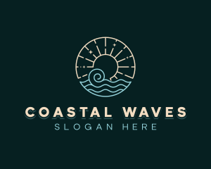 Sea Costal Wave logo design