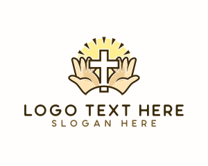 Religion - Hand Cross Religion logo design