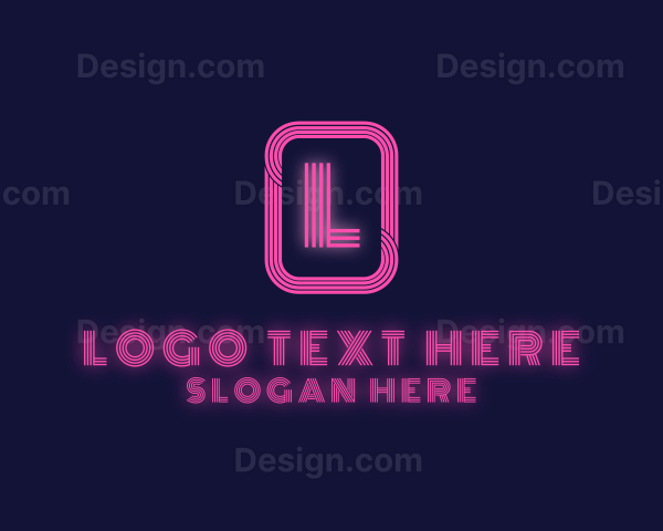 Retro Neon Sign Logo