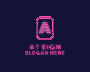 Retro Neon Sign logo design