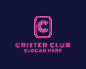 Retro Neon Sign logo design