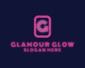 Retro Neon Sign logo design