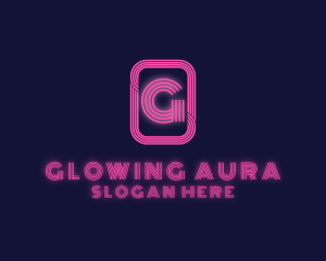 Retro Neon Sign logo design