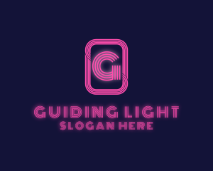 Retro Neon Sign logo design