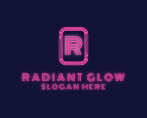 Retro Neon Sign logo design