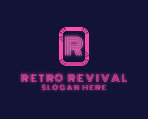 Retro Neon Sign logo design