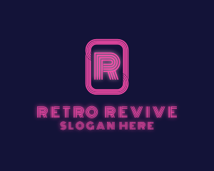 Retro Neon Sign logo design