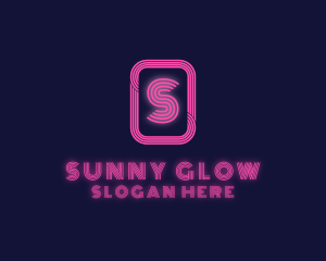 Retro Neon Sign logo design