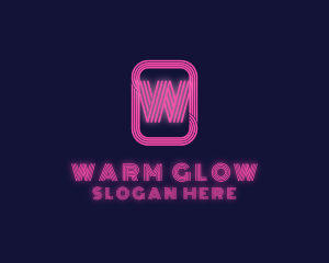 Retro Neon Sign logo design