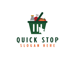 Grocery Online Shopping logo design