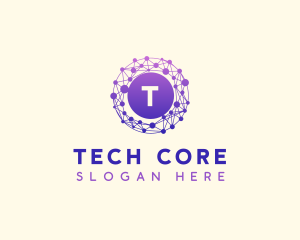 Tech Network Cyberspace logo design