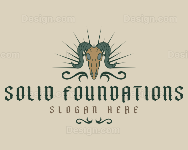 Goat Skull Saloon Logo