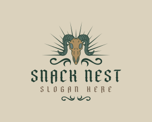 Goat Skull Saloon logo design