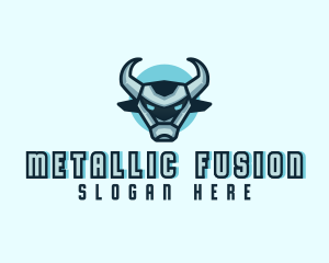 Metal Bull Robot logo design
