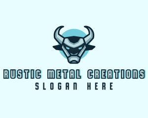 Metal Bull Robot logo design