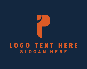 Logistics Shipping Letter P logo