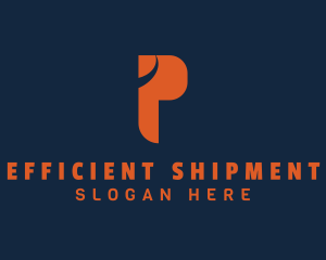 Logistics Shipping Letter P logo