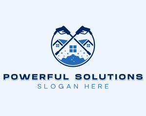 House Power Washing Disinfection logo design