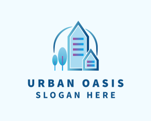 Town Building Community logo design