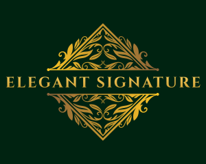 Elegant Ornamental Leaves logo design