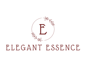 Maroon Floral Wreath  logo design