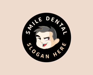 Smiling Barber Man  logo design