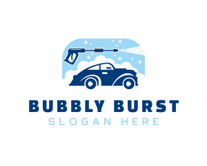 Pressure Wash Car logo design