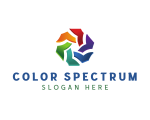 Colorful Radial Spin logo design