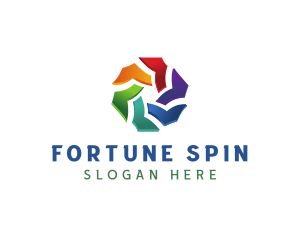 Colorful Radial Spin logo design