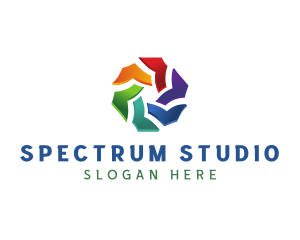 Colorful Radial Spin logo