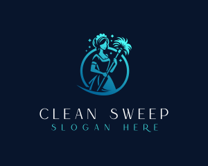 Housemaid Cleaning Lady logo