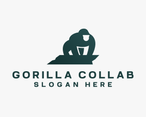 Gorilla Ape Zoo logo design