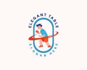 Table Tennis Player logo design